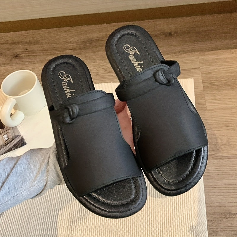 Women's Casual Slip-On Sandals Open-Toe Flat Summer Shoes