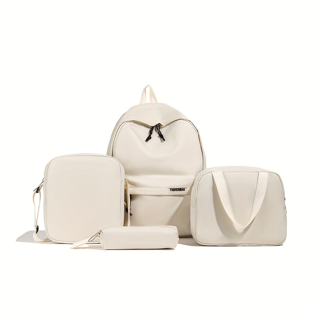 4 ta ruksak, kesish sumkasi, qo'l sumkasi va qalam sumkasi klassik bir xil ranglarda. Ayollar va erkaklar uchun tasodifiy sayohat uchun mos, katta sig'imga ega. Maktab qizlari va talabalar uchun ideal.