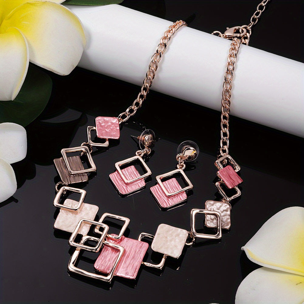 Luxury Bohemian Jewelry Set for Ladies Party Necklace and Earrings