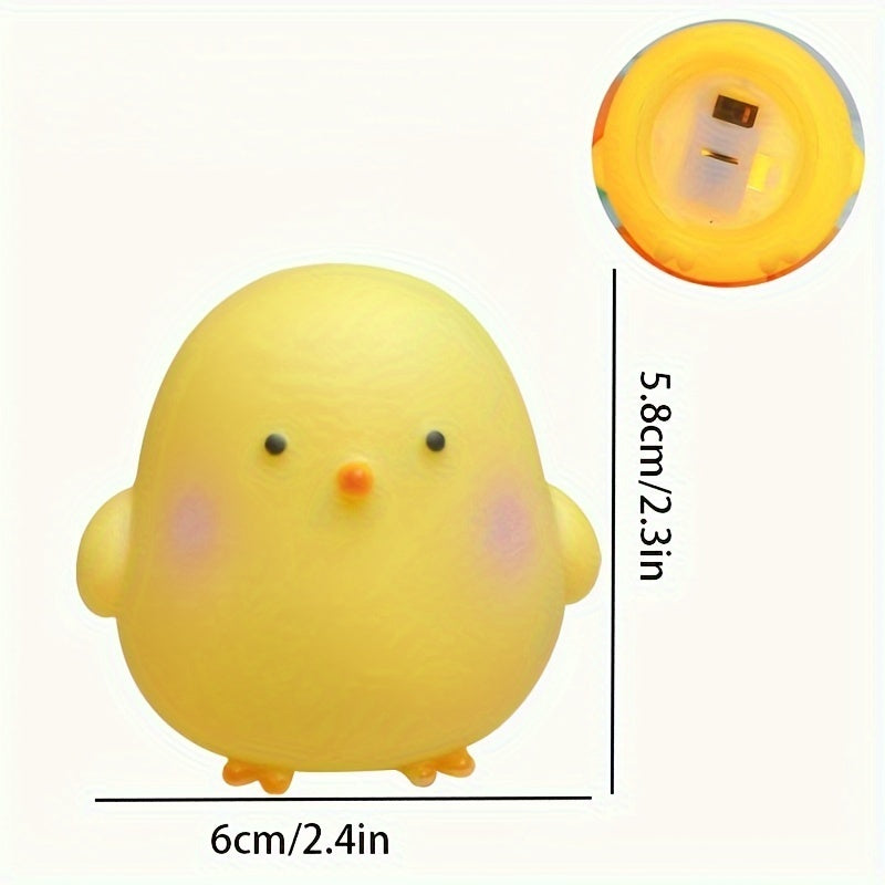 Yellow Plastic Chick Night Light for Outdoor Decor and Camping