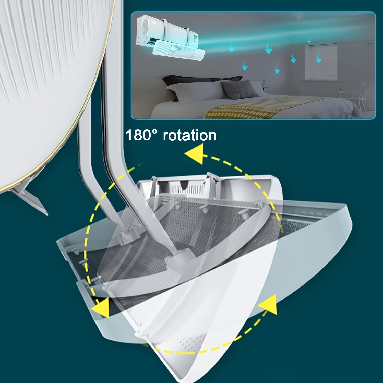 Adjustable Air Conditioner Deflector PVC Ventilation Enhancer for Home Office Apartment