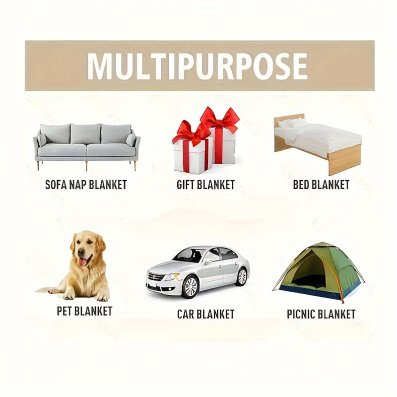 All-Season Flannel Throw Blanket with Dachshund Pattern Cozy Nap Cover