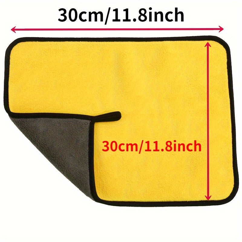 Double-Sided Microfiber Car Wash Towels Quick-Drying Absorbent Set