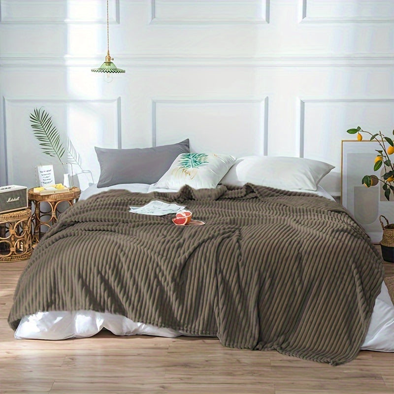 Plush Blanket with Drawstring Solid Color Throw Blanket Multi-Functional Gift for All Seasons