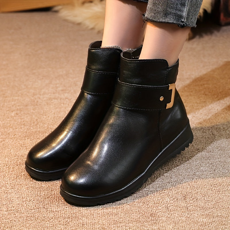 Women's Ankle Boots Lined Warm Thick Sole Casual Winter Shoes