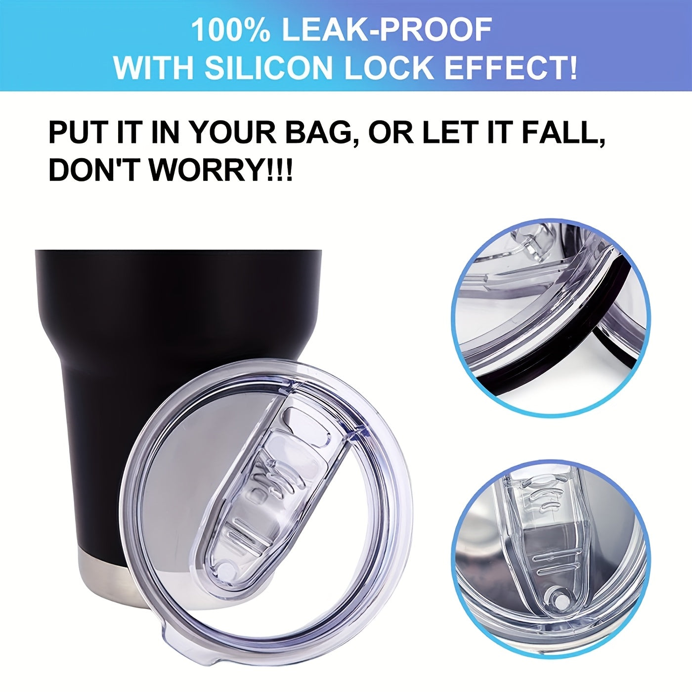 Water Sealing Covers for Stainless Steel Travel Tumblers 20oz 30oz Cup Lids