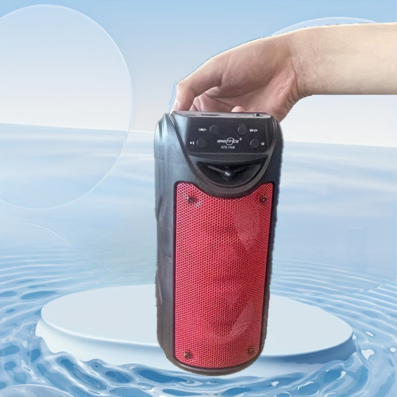 Katta ikki 3 dyuymli ochiq havoda foydalanish uchun mo'ljallangan dinamik, LED chiroq, ulanish uchun kartochka, USB va mikrofon ulanishi bilan. Kamping va portativ foydalanish uchun mukammal, simsiz imkoniyatlar va rang-barang yoritish bilan.