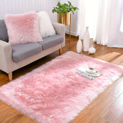 Long Plush Artificial Fur Carpet Non-slip Durable Home Decor Warmth