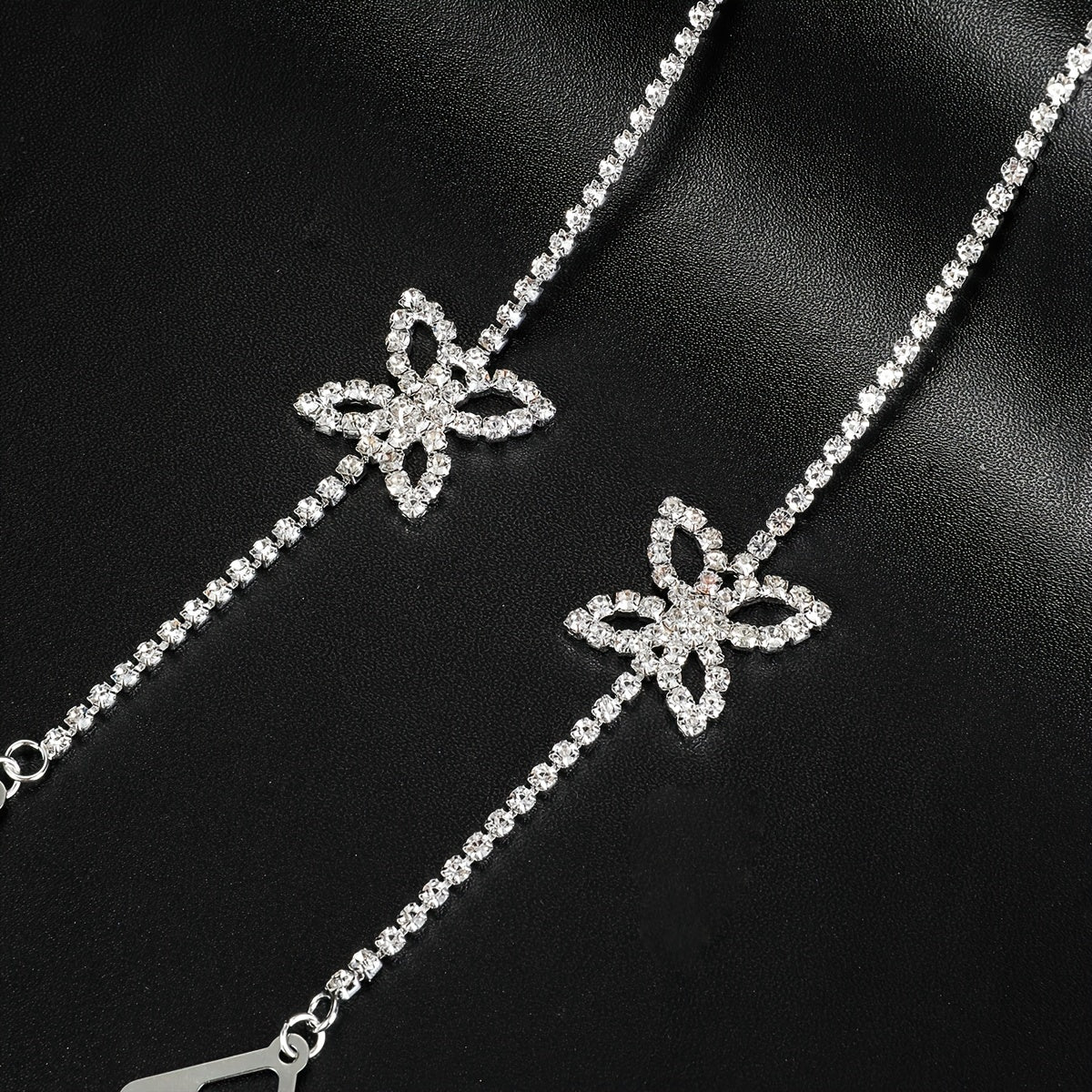 Elegant Copper Butterfly Body Chain with Rhinestone Mosaic for Weddings and Occasions