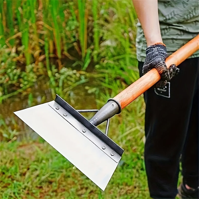 Stainless Steel Garden Shovel Multi-Function Handle-Free Yard Weeding and Cleaning Tool