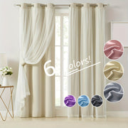 Blackout Curtains Single Panel Black Fabric Modern Simple Noise Reduction for Living Room Bedroom