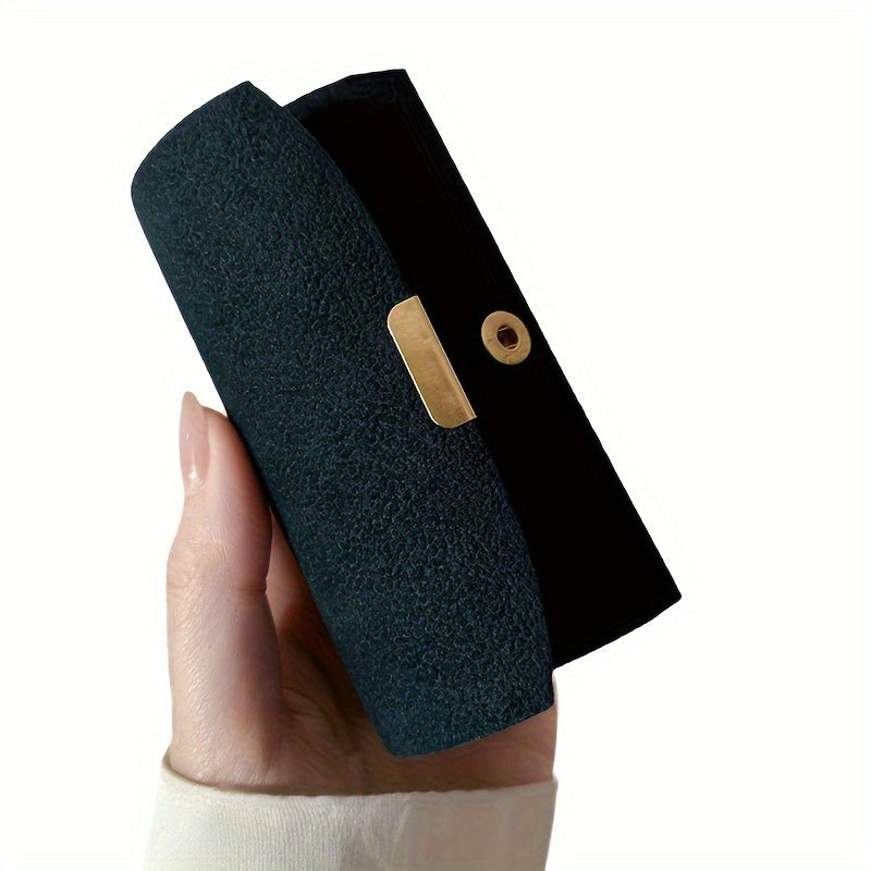 Velvet Jewelry Organizer Box for Women Portable Travel Case with Ring Holder