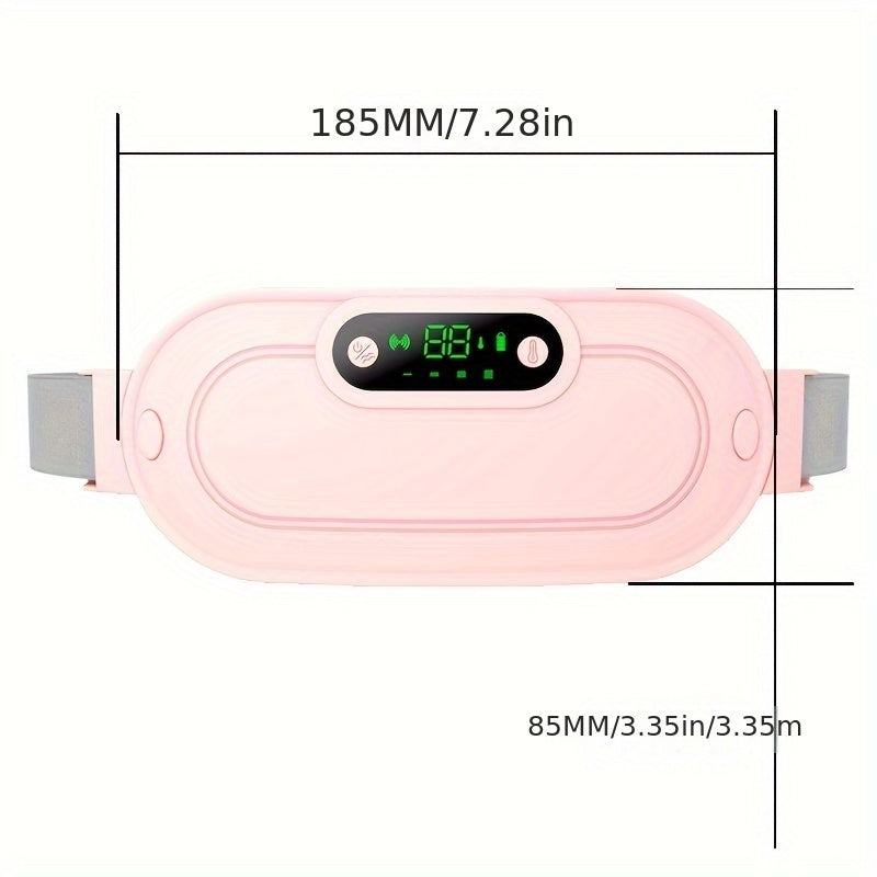 Pushti USB qayta zaryadlanadigan isitish kamar - 3 ta harorat sozlamasi, 4 ta vibratsiya rejimi - Belni iliq tutish - Ayollar uchun ideal sovg'a