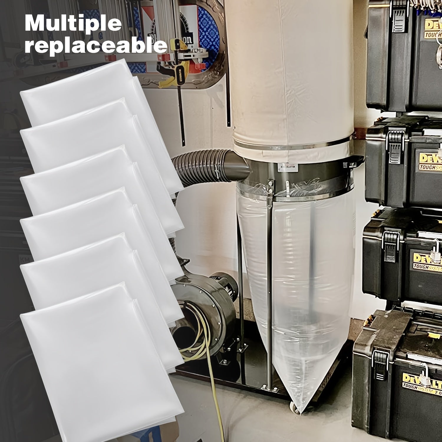 Port Cargo Center mexanik chang yig'uvchi bilan mos keladigan shaffof plastik sumkalar chang yig'ish aksessuarlari, 6 dona to'plamda mavjud va 5 million sig'imga ega. Narxi $264.98.