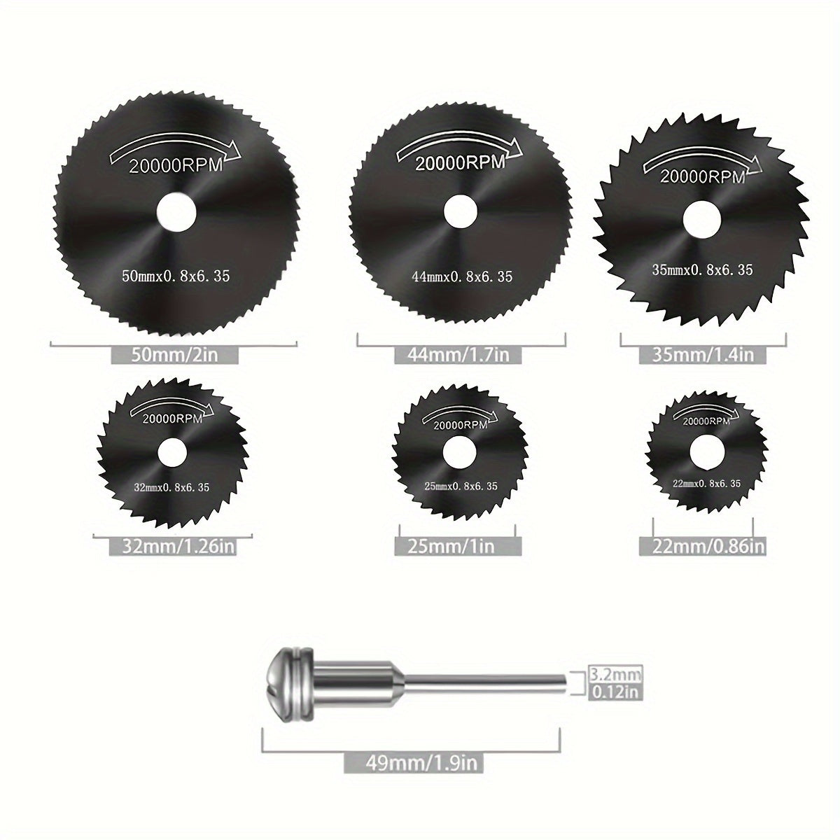 6pcs High-Speed Steel Mini Saw Blade Set for Wood Plastic Metal Durable