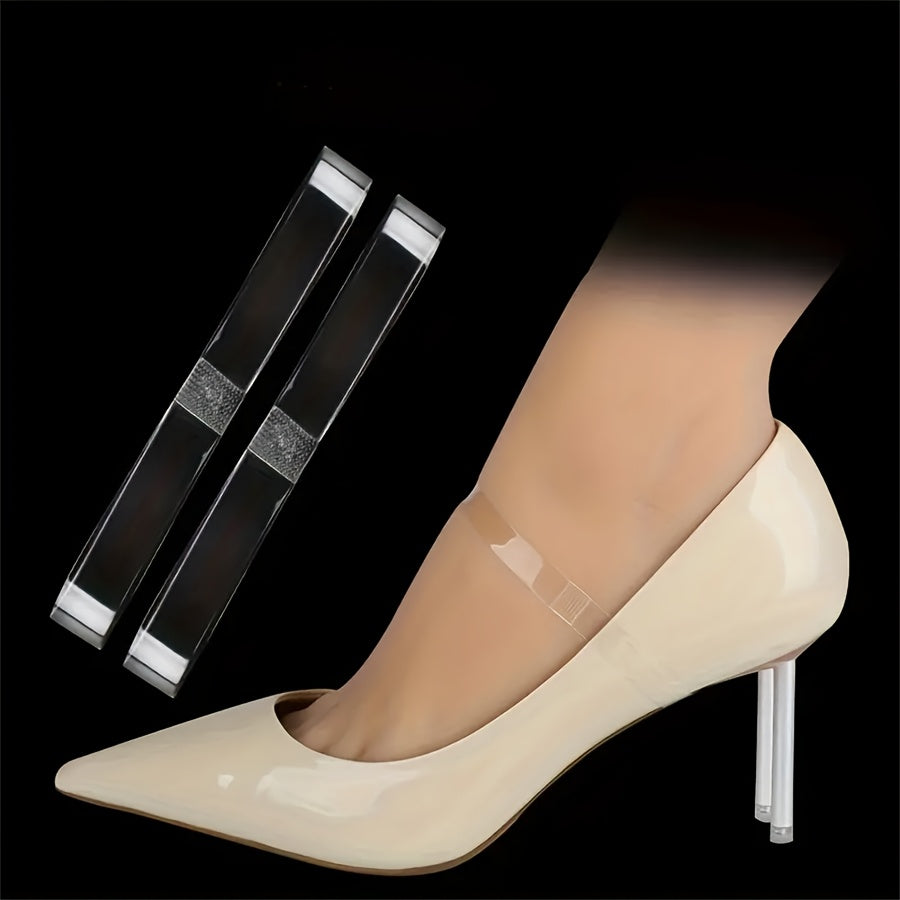 Women Transparent Silicone Heel Protectors Non-Slip Comfort Straps