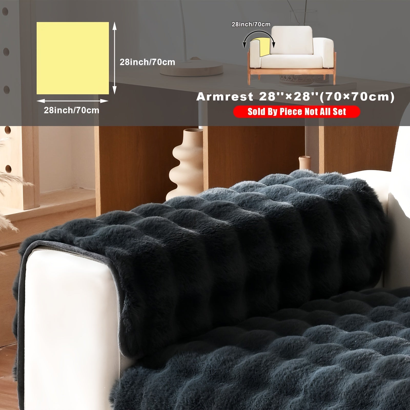 Накидка на диван из флиса для 2-4 местных диванов в 8 цветах, моющаяся в машине, дружелюбная к питомцам, современный дизайн