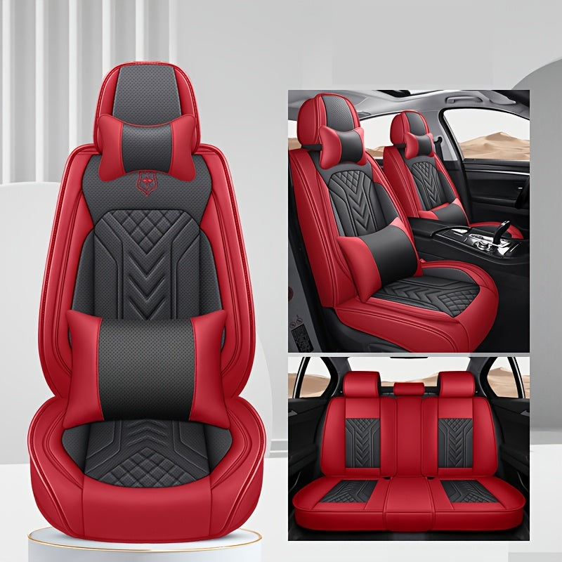 Universal Napa Leather Seat Covers for Five Seats All-Season Automotive
