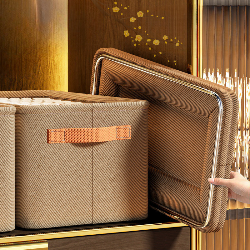 Fabric Storage Bins with Handles Stackable Home Organization Containers