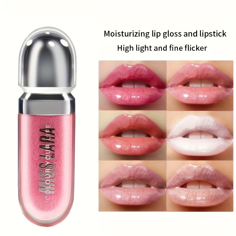 Женский увлажняющий блеск для губ — увлажняющая жидкая помада в оттенке оранжево-розовый