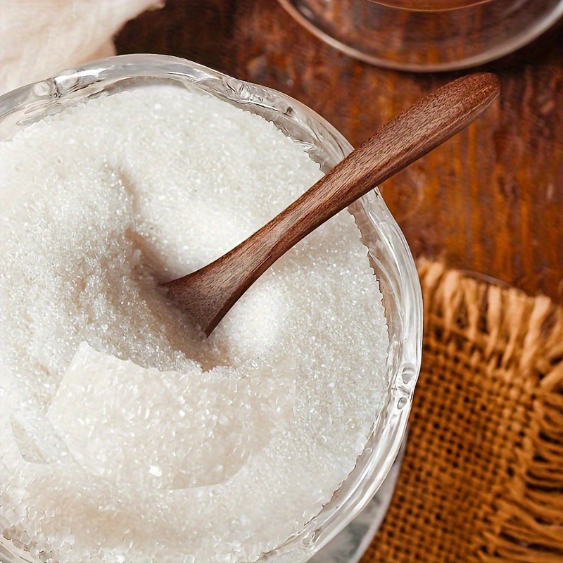 Set of 5 Handcrafted Japanese Wooden Spoons for Coffee Honey and Seasoning Rustic Small Teaspoons