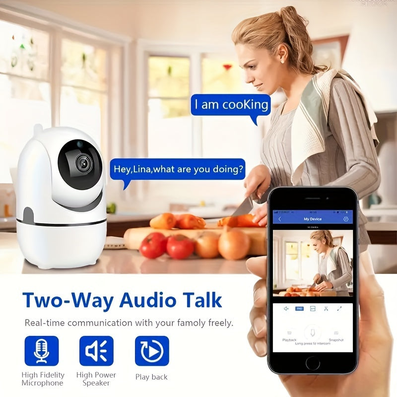 Wireless Security Camera with Night Vision Two-Way Audio Home Monitoring