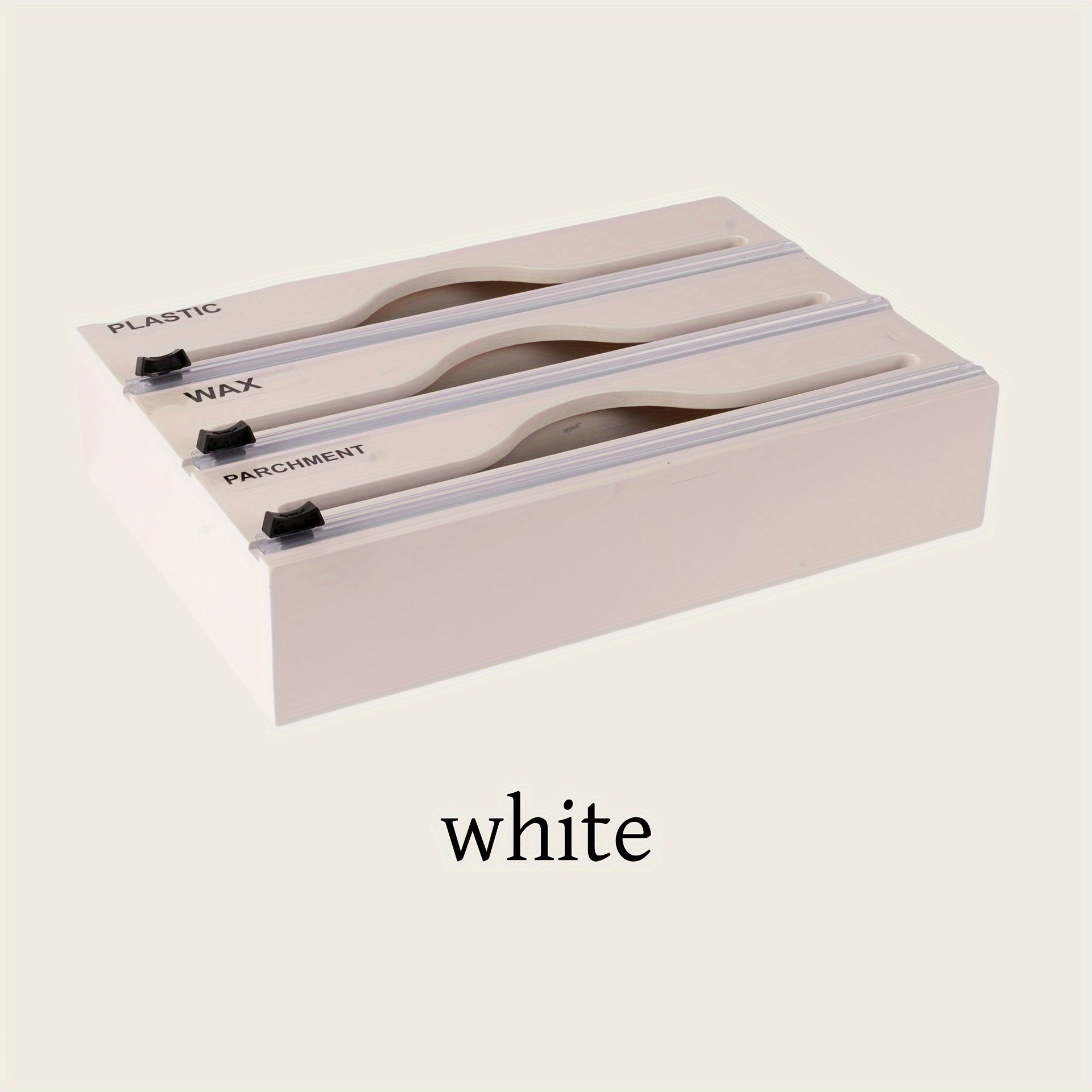 Bamboo Kitchen Organizer for Plastic Wrap Foil and Wax Paper Dispenser