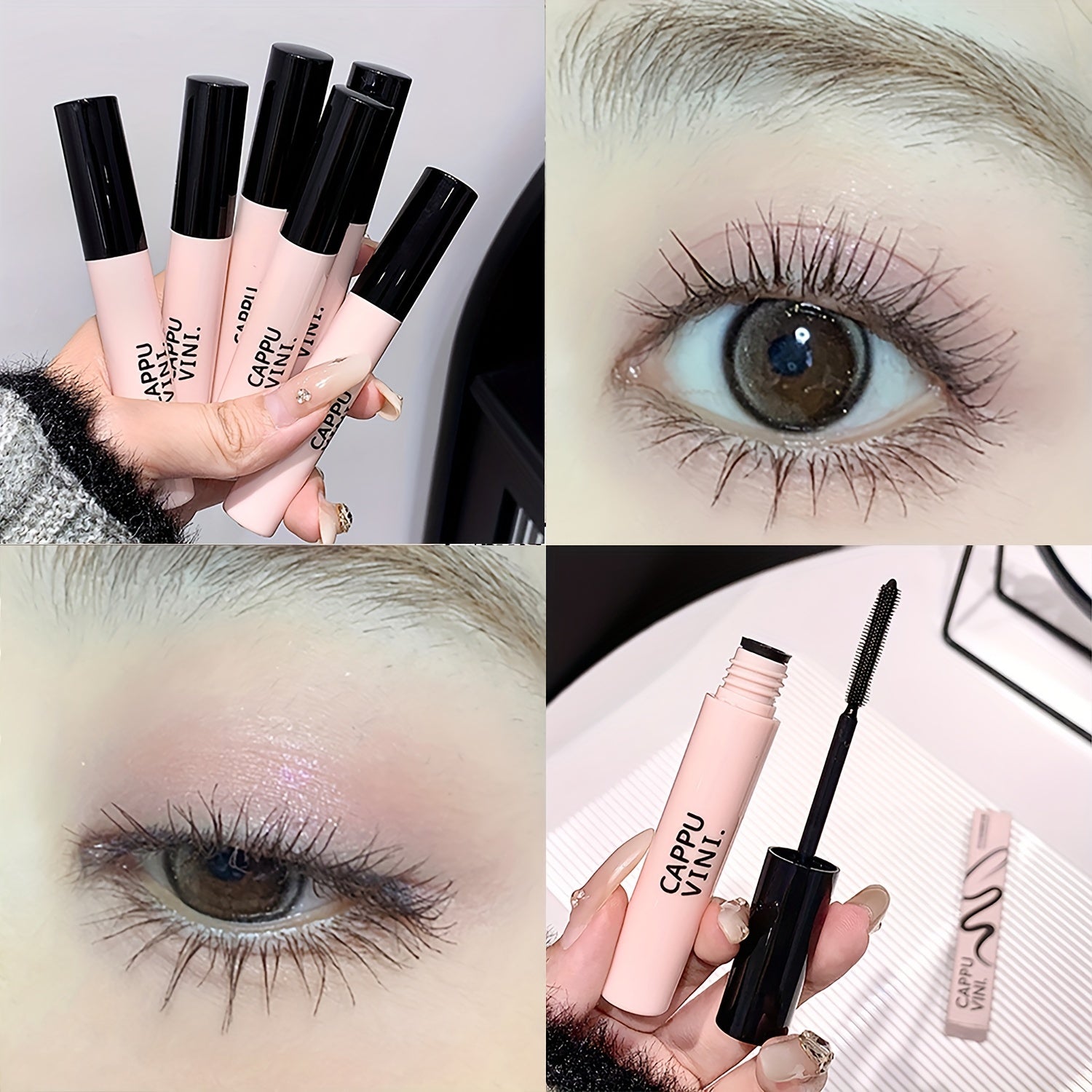 Women Waterproof Volumizing Mascara Black Brown Long-Lasting