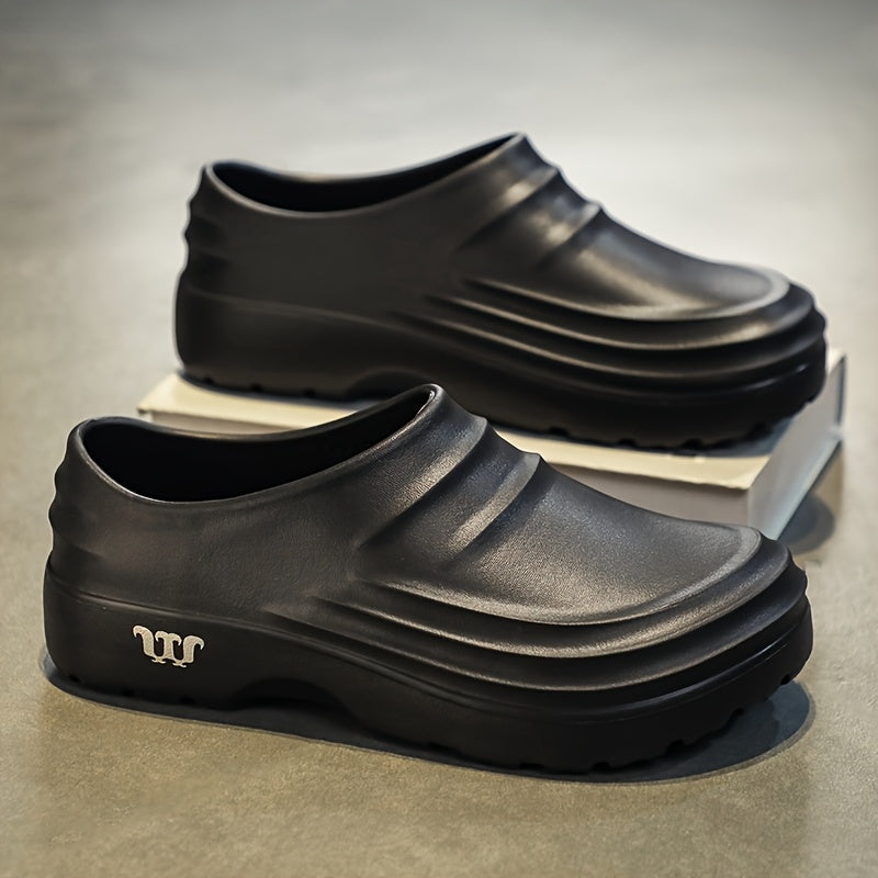 Unisex Kitchen Clogs Non-Slip Black EVA Food Service Shoes