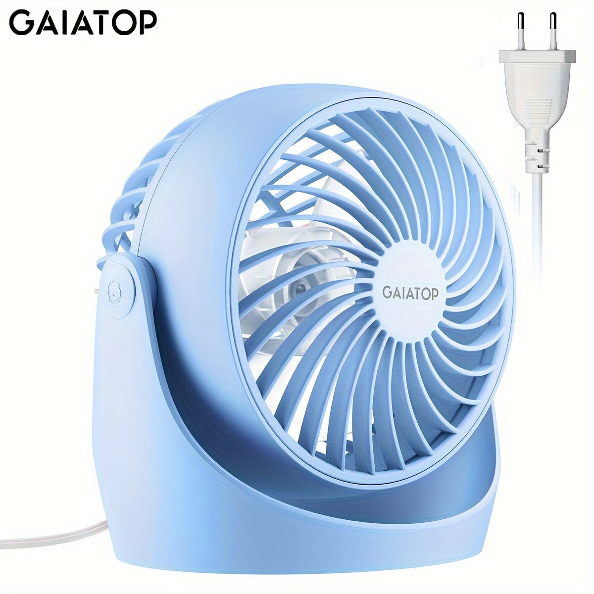 Table Fan for Bedroom Office Kitchen 360° Adjustable Tilt Quiet 3-Speed