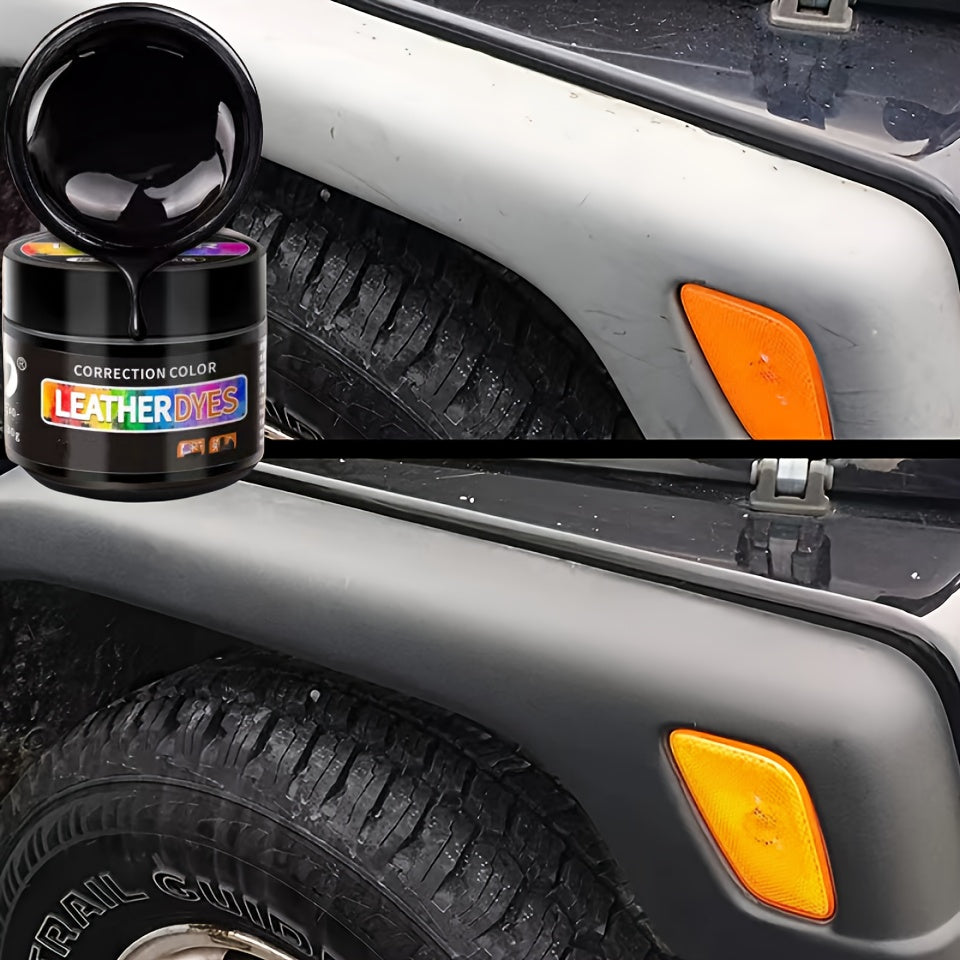 Kit de tinte negro para restauración de plástico para parachoques y molduras de coche 30g