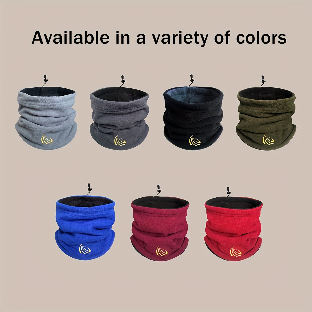 Gaiter de cuello de felpa de poliéster unisex, bufanda de invierno de uso múltiple para esquí, senderismo y ciclismo