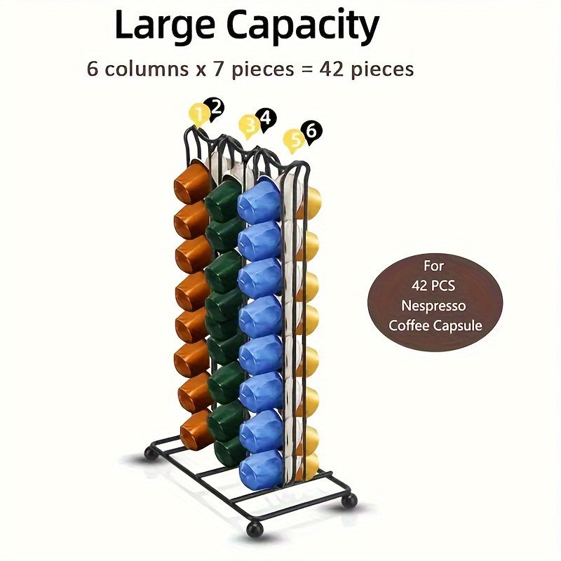 Creative Assembly Coffee Capsule Holder for Nespresso Pods, 42 Capacity