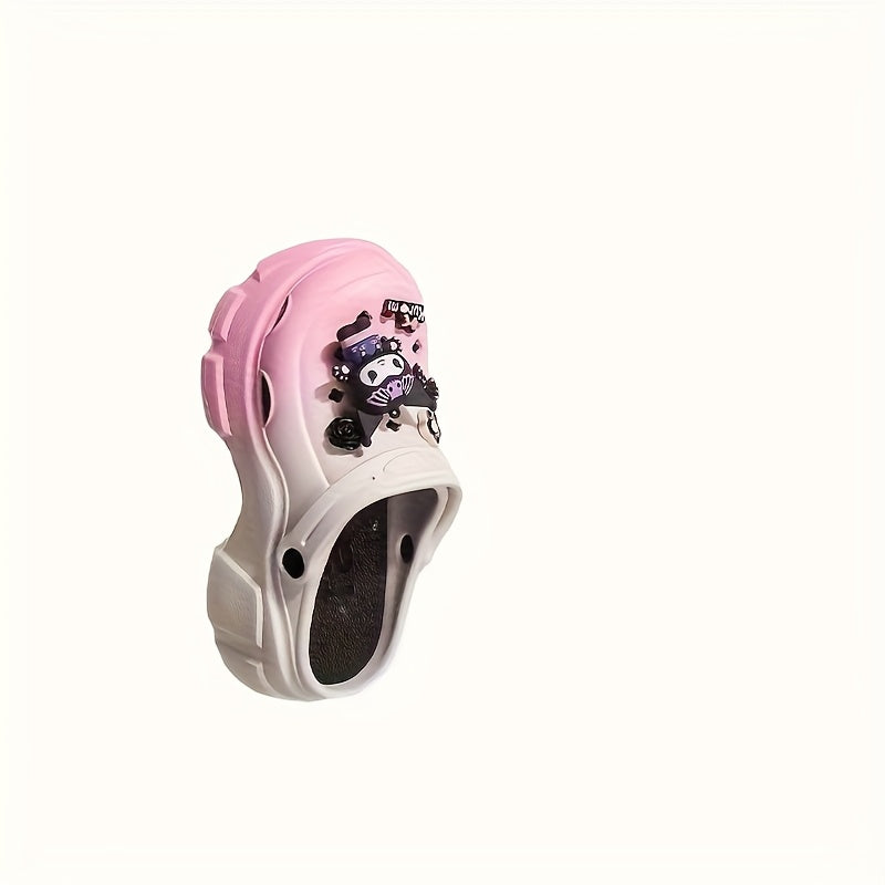 Girls Pink EVA Flip-Flops with Thick Sole and Round Toe