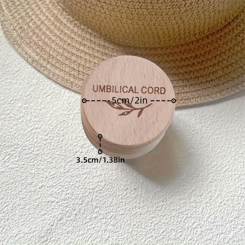 Wood Keepsake Box for Umbilical Cord Storage Engraved Memory Container for Birth or Birthday Gift