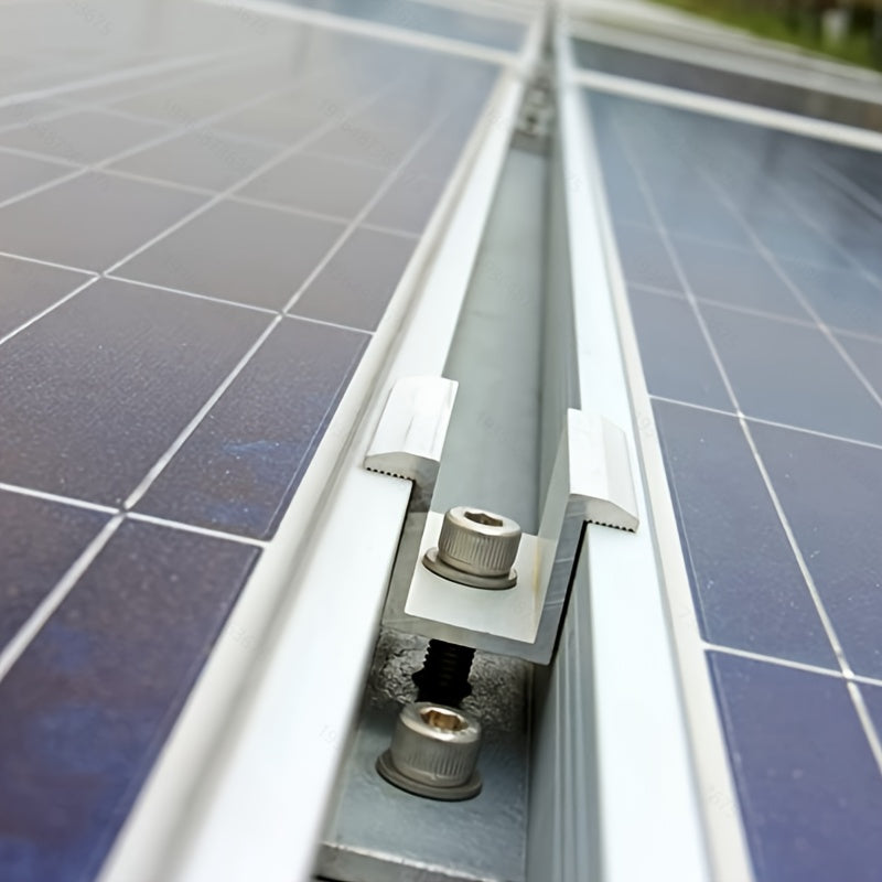 12-Pack Solar Panel Clamps Conductive Metal Mounting Brackets for Solar and Wind Power