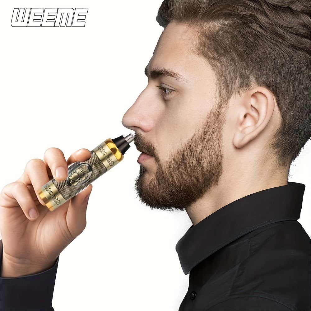 Set de cuidado capilar 3 en 1, cortapelos eléctrico, recortador de orejas y nariz, recargable por USB, afeitadora de barba