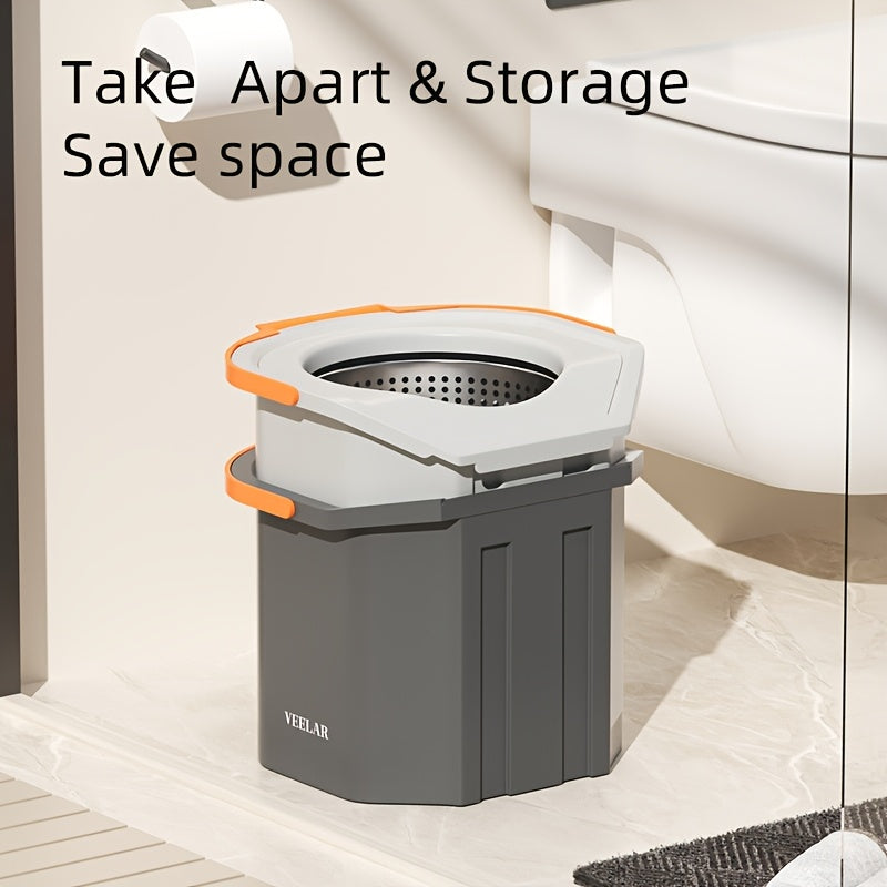 Set de fregona y cubo de microfibra para cocina, baño y sala de estar