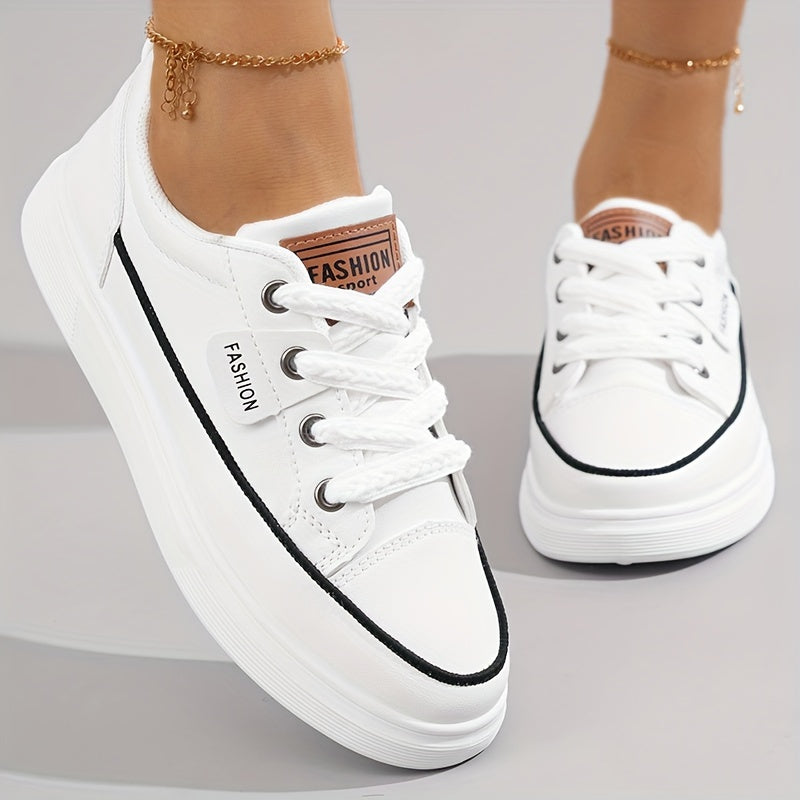 Women Leopard Print Casual Sneakers Lace-Up All-Season Low Top