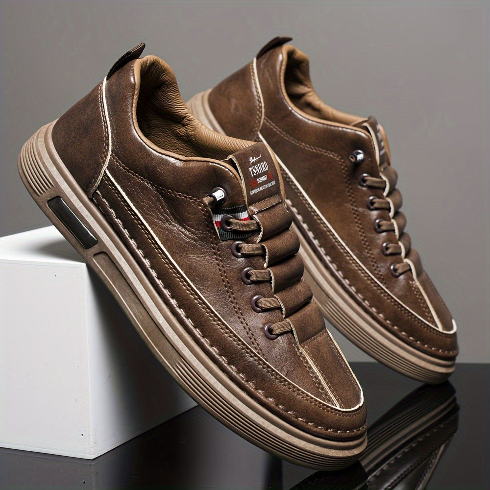 Men's Casual Sports Sneakers with PVC Sole and PU Upper