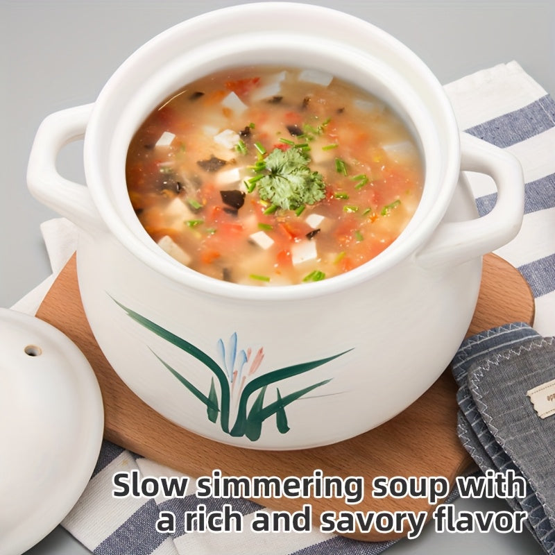 Olla de cocina blanca de 4L para camping al aire libre y uso en cocina