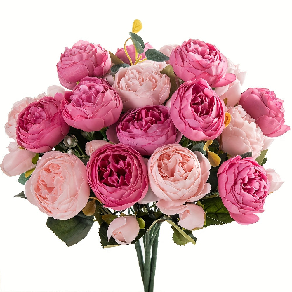 Винтажный искусственный цветок пиона, набор из 3 штук, идеален для семейных свадеб и вечеринок с премиум устойчивостью к окислению.