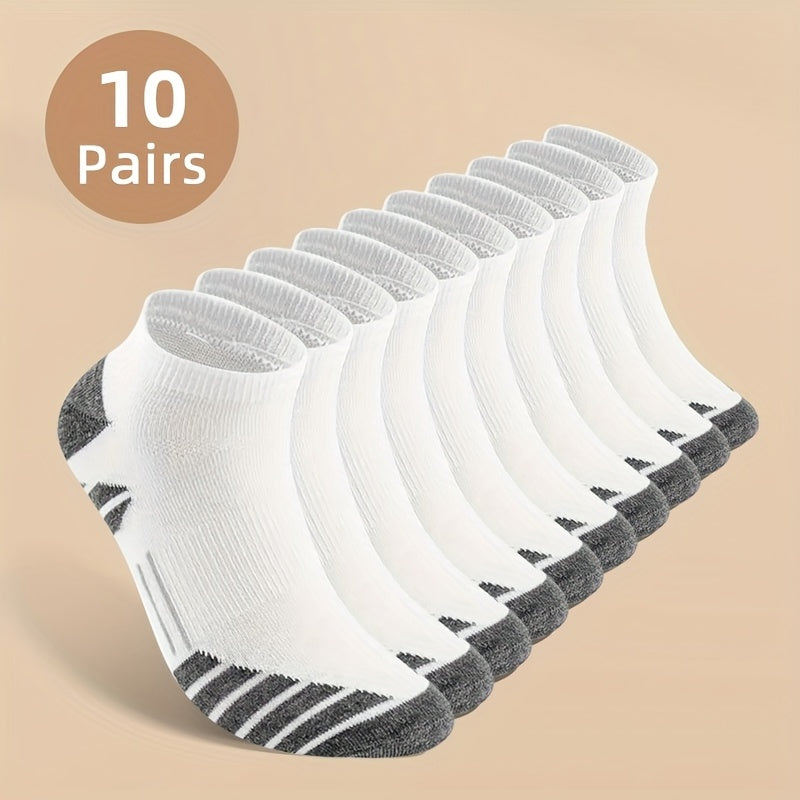 Men's Low-Cut Socks 10 or 20 Pairs Odor-Resistant Sweat-Absorbing Breathable