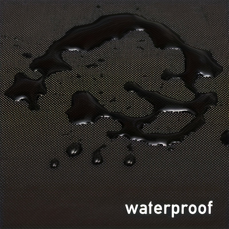 Mantel de patio impermeable de uso pesado en color negro, 182x120cm, ajuste elástico para mesas rectangulares