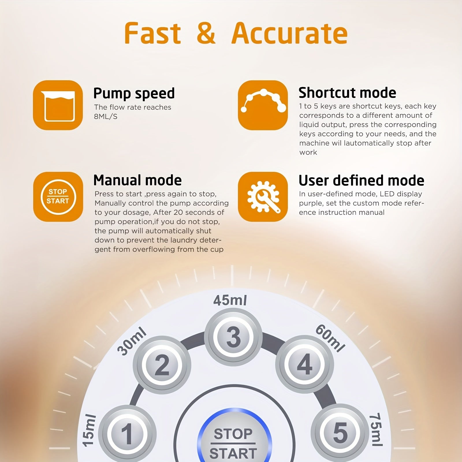 Tahnuhna Elektron Laundry Detergent Dispenser bilan kir yuvish xonangizda tartibda bo'ling. Ushbu qurilma qulay o'lchov stakaniga ega va USB orqali zaryadlanadi, 1500mAh lityum batareyasi bilan ishlaydi. Silikon va ABS dan tayyorlangan, u bardoshli va