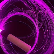 Rechargeable LED Light Stick with RGB Fiber Optic Strip and 7 Color Options