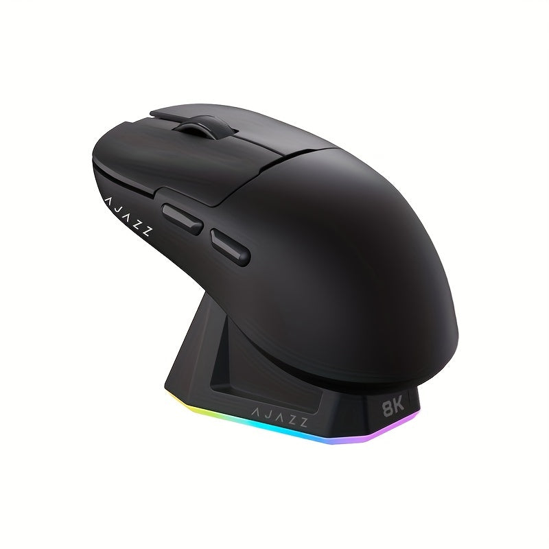 Gaming Mouse with 8KHz PAW3395 Sensor 26K DPI Ambidextrous Lightweight Wireless Wired