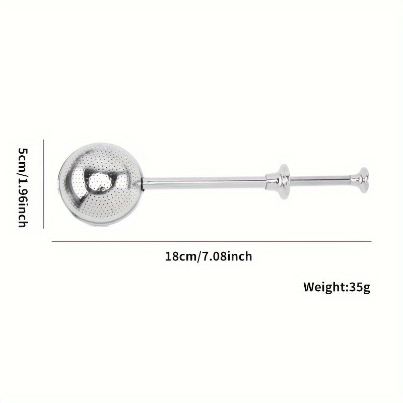 Telescopic Round Ball Tea Infuser Stainless Steel Loose Leaf Tea Strainer Long Handle