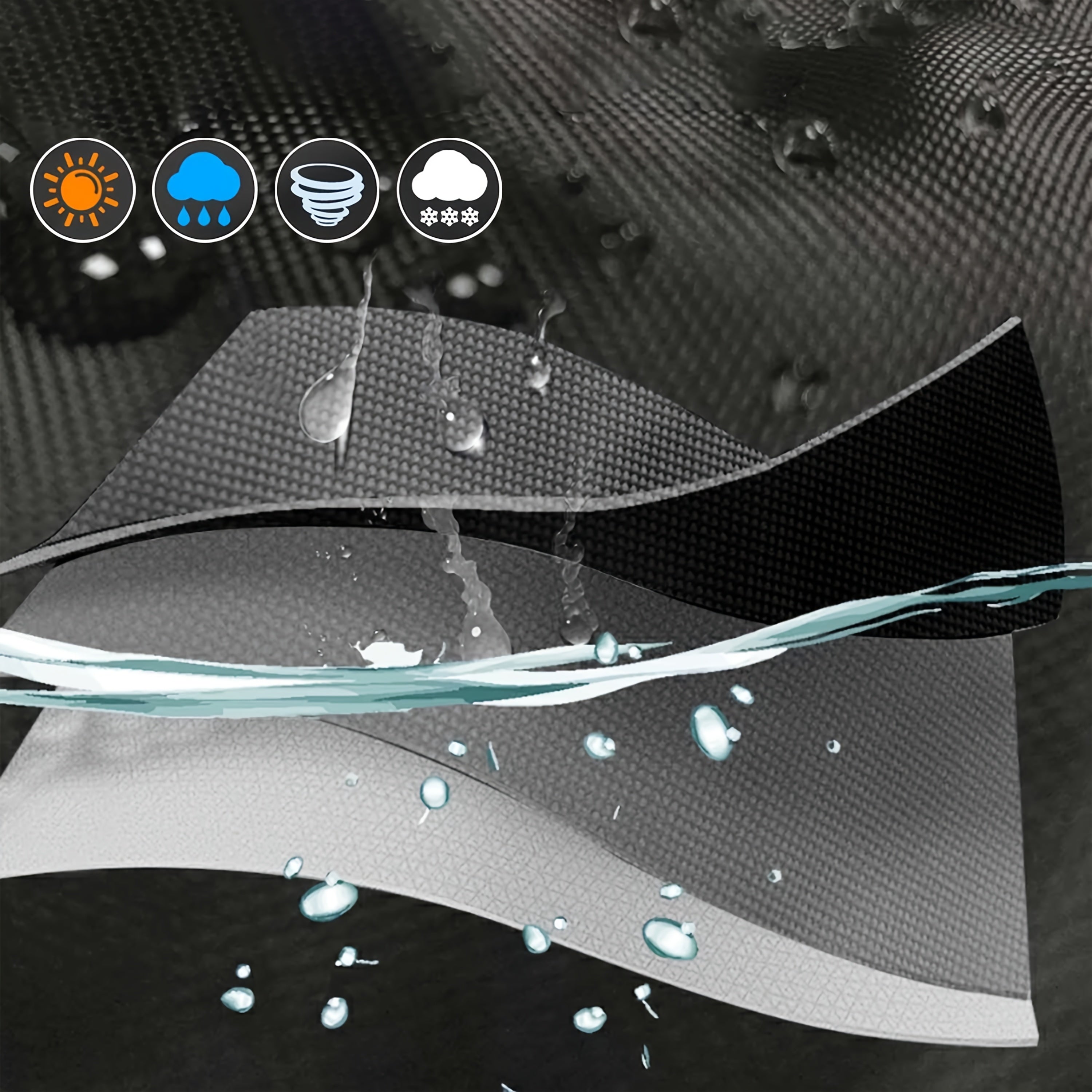 Black Gray Waterproof Microwave Oven Cover Foldable Dust Protector with Handle