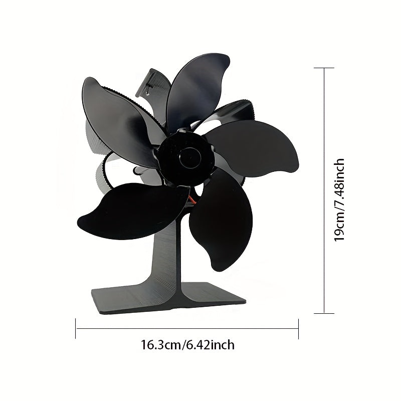 Zamonaviy 5-pichoqli kapalak shaklidagi pechka ventilyatori, mustahkam I-shaklidagi asos bilan - oson ko'chirish mumkin, alyuminiydan tayyorlangan, havo oqimini yaxshilaydi, elektr energiyasini talab qilmaydi, uy dekorini yaxshilash uchun ideal.